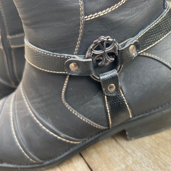 Vintage 90\'s Rocker Boots Classic Black